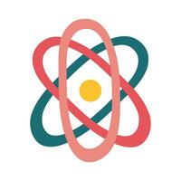 atom molecule flat style icon vector