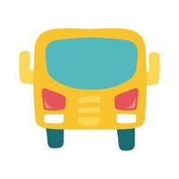 icono de estilo plano de la escuela de autobuses vector