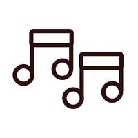 music notes line style icon vector