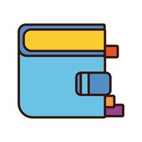 directory book line and fill style icon vector