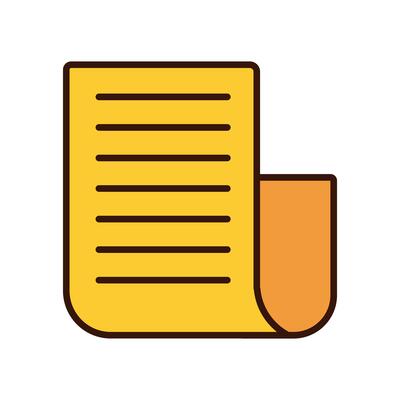 paper sheet document line and fill style icon