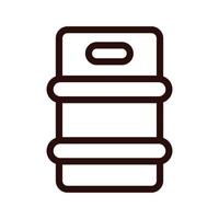 beer barrel metal oktoberfest line style icon vector