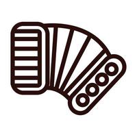 accordion musical instrument line style icon vector