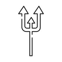 devil trydent fork line style icon vector