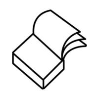 book school open line style icon vector