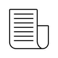 paper sheet document line style icon vector