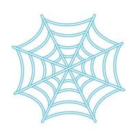 icono de estilo de neón de red de araña de halloween vector