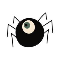 halloween spider style flat icon vector