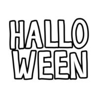 halloween word line style icon vector