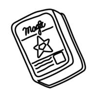 magic book line style icon vector