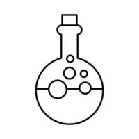 witch spell in flask line style icon vector