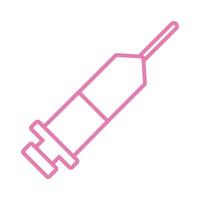 vaccine syringe line style icon vector