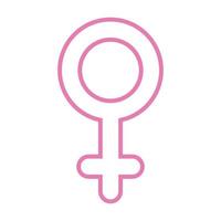 female gender line style icon vector