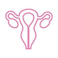 icono de estilo de línea de órgano reproductivo femenino vector