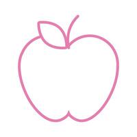 icono de estilo de línea de fruta fresca de manzana vector