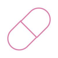 medicine capsule line style icon vector