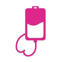blood bag medical silhouette style icon vector
