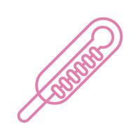thermometer temperature measure line style icon vector