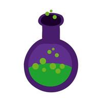 witch spell in flask flat style icon vector