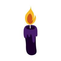 halloween candle flat style icon vector