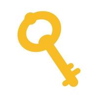 old key door flat style icon vector