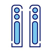 bars speakers line and fill style icon vector