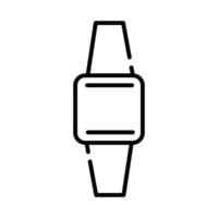 icono de línea de estilo de dispositivo de reloj inteligente vector