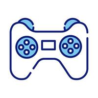 controlar la línea del videojuego y el icono de estilo de relleno vector