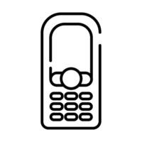 icono de estilo de línea de dispositivo de teléfono móvil vector