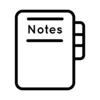 notes folder files line style icon vector