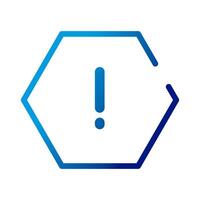 alert symbol gradient style icon vector