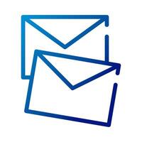 envelopes mail gradient style icon vector