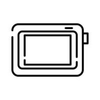 photographic camera line style icon vector