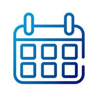 calendar reminder gradient style icon vector