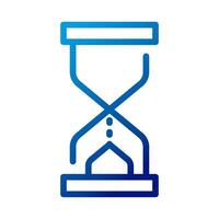 hourglass sand gradient style icon vector