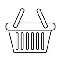 shopping basket line style icon vector