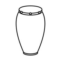 bongo drum instrument style line icon vector