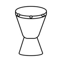 bongo drum instrument line style vector