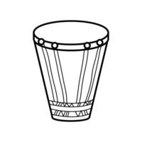 bongo drum instrument line style icon vector