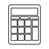 calculator math line style icon vector