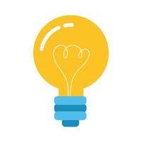 bulb light idea line and fill style icon vector