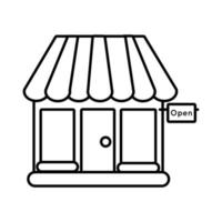 store front line style icon vector