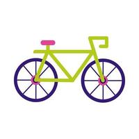 icono de estilo plano de bicicleta deportiva vector