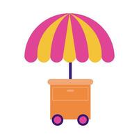 fair kiosk cart style flat icon vector