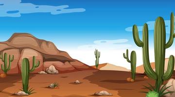 Desert forest landscape at daytime scene vector