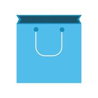 bolsa de compras estilo línea e icono de relleno vector