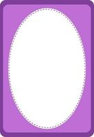 Empty oval shape banner template vector