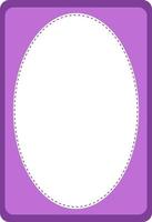 Empty oval shape banner template vector