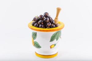 grosella negra, bayas del bio jardín saludable sabor de verano frutas silvestres