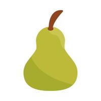 pear fruit fresh harvest flat icon with shadow vector
